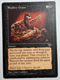 Shallow Grave Mirage MTG 1996 Magic the Gathering Instant Reanimator 1 Printing - Image 1