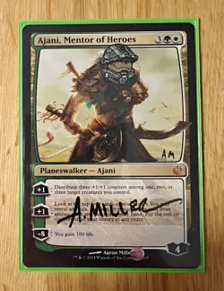MTG Ajani, Mentor of Heroes - Halo Master Chief Altered art Aaron Miller Artist - Image 1