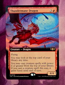 Thundermane Dragon Extended Art MTG Tarkir: Dragonstorm Commander NM/M #78 - Image 1