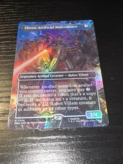 Ultron, Artificial Malevolence (Borderless) (0344) Marvel Super Heroes Foil - Image 1