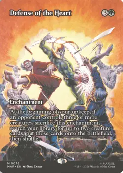 MTG Defense of the Heart Non-Foil Borderless (76) Marvel Universe Eternal-Legal - Image 1