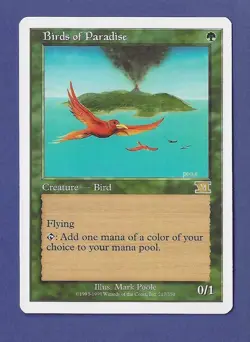 1999 Magic the Gathering - Birds of Paradise - Sixth - 6th Edition MTG - Image 1