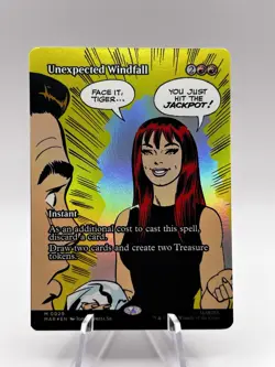 Unexpected Windfall 0029 Foil Borderless Marvel’s Spiderman MAR MTG NM - Image 1