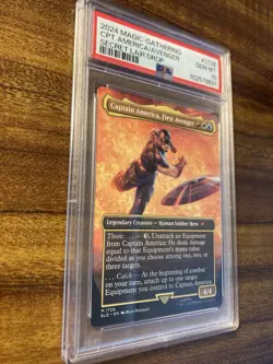 MTG✨CAPTAIN AMERICA, FIRST AVENGER✨SLD X MARVEL Captain America PSA 10 Mythic - Image 3