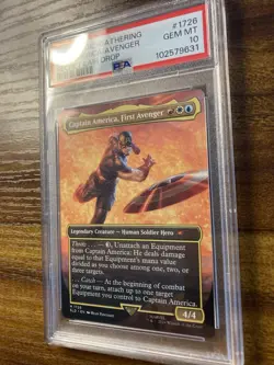 MTG✨CAPTAIN AMERICA, FIRST AVENGER✨SLD X MARVEL Captain America PSA 10 Mythic - Image 4