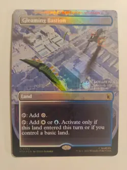 Foil Gleaming Bastion (Borderless) 0382 (R) MTG Marvel Super Heroes - Image 1
