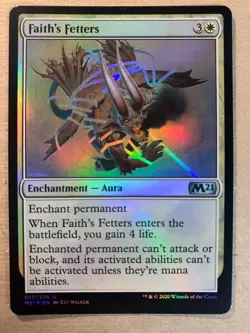 MTG 1x FOIL Faith's Fetters Core Set 2021 M21 Pauper Magic the Gathering x1 NM - Image 1