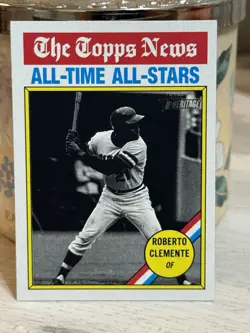 2025 Topps Heritage #345 All-Time All-Stars Roberto Clemente Pittsburgh Pirates - Image 1