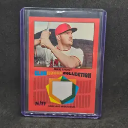 2025 Topps Heritage - Clubhouse Collection Relic Mike Trout #CCR-MT hand /77 tp - Image 1