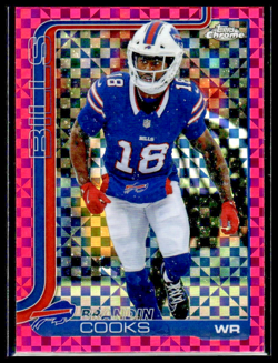Topps Chrome Pink X-Fractor Brandin Cooks #217 Buffalo Bills 2025 Football - Image 1