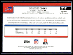 Topps Chrome Pink X-Fractor Brandin Cooks #217 Buffalo Bills 2025 Football - Image 2