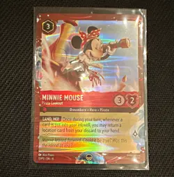 Disney Lorcana TCG Minnie Mouse - Pirate Lookout Foil Cruise Promo 17/P3 Ruby EN - Image 1