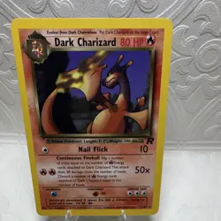 Pokemon Dark Charizard Rare Regular 21/82 Team Rocket 80 HP Stage 2 2000 EN - Image 1