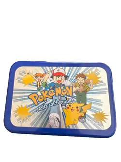 Vintage POKEMON Storage Box tin mini lunchbox 1998 Nintendo Accessory Network - Image 3