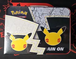 Pokemon 25th Anniversary Celebrations Treasure Chest Lunchbox Tin Sword & Shield - Image 2