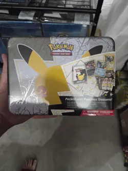 Pokemon TCG 25th Anniversary Celebrations Collector Chest Lunchbox Tin Tear Dent - Image 1