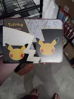 Pokemon TCG 25th Anniversary Celebrations Collector Chest Lunchbox Tin Tear Dent - Image 3