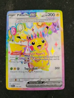 Pikachu ex 219/191 Full Art Surging Sparks Ultra Rare Pokemon Card Mint NM - Image 1