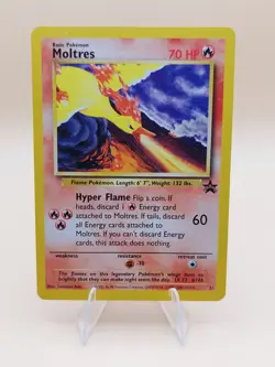 Moltres Pokemon Black Star Promo #21 WOTC 1999-2000 Aoki Error - Image 1