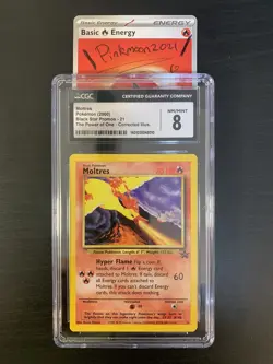 Moltres 2000 Black Star Promo #21 Corrected Illustrator CGC Grade 8 Pokemon Card - Image 3
