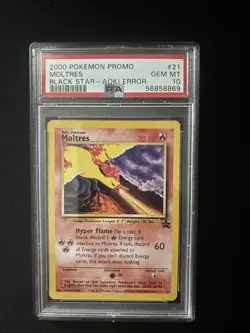 Pokemon TCG Moltres 21/53 Wotc Promo Black Star 2000 Regular PSA 10 - Image 1