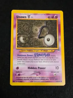Pokemon TCG Unown [V] Neo Destiny 89/105 Regular Unlimited Common - Image 1