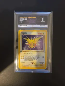 Pokemon ACE 1 Zapdos Base Set Holo 15/62 1st Edition Fossil 1 Of 1 In The World - Image 1