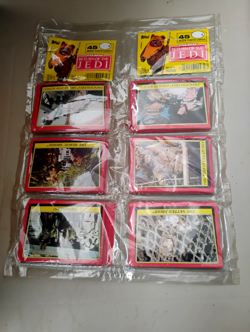 1983 Topps Star Wars Return of the Jedi Unopened Rack Pack - 2 connected packs - Image 1