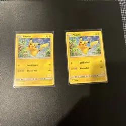 Pikachu 19/68 Battle Academy Regular Non Holo Pokemon Card x 2 - Image 1