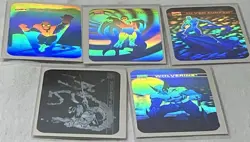 Marvel Comics Hologram Non-Sport Trading Card Lot 5 Spider-Man Magneto - Image 1