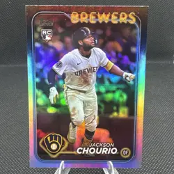 2024 Topps Update Series - Jackson Chourio #US240 Rainbow Foil (RC) - Image 1