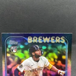 2024 Topps Update Series - Jackson Chourio #US240 Rainbow Foil (RC) - Image 2