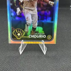 2024 Topps Update Series - Jackson Chourio #US240 Rainbow Foil (RC) - Image 3