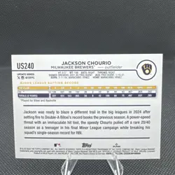 2024 Topps Update Series - Jackson Chourio #US240 Rainbow Foil (RC) - Image 4