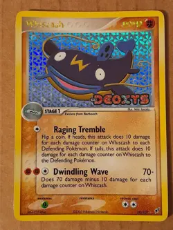 Pokemon Whiscash 28/107 Deoxys Reverse Holo Rare LP-NM See Pictures - Image 1