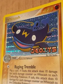 Pokemon Whiscash 28/107 Deoxys Reverse Holo Rare LP-NM See Pictures - Image 2