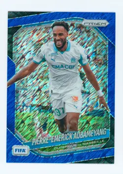 2025-26 Pierre-Emerick Aubameyang Panini Prizm FIFA Blue Shimmer Soccer Card 1/5 - Image 1