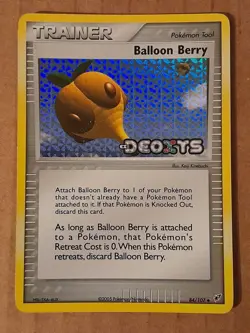 Pokemon Balloon Berry 84/107 Deoxys Reverse Holo Rare LP See Pictures - Image 1
