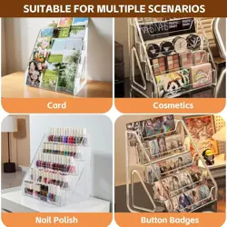 Trading Card Display Stand, 5 Tier Vertical Holder for Baseball Basketball Spor - Image 5
