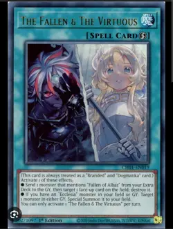 The Fallen & The Virtuous Ultra Rare CH01-EN019 NM 1st Ed Yu-Gi-Oh! - Image 1