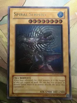 Yugioh! HP Spiral Serpent - STON-EN003 - Ultimate Rare - Unlimited Edition Heavi - Image 1