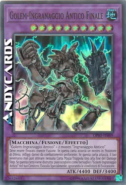 GOLEM-INGRANAGGIO ANTICO FINALE • Super R • OP05 IT009 • Unl • Yugioh! ANDYCARDS - Image 1