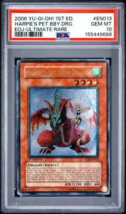Harpie's Pet Baby Dragon EOJ-EN013 1st Edition-ultimate Rare Yugioh PSA 10 *688 - Image 1