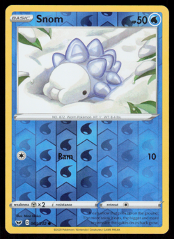 Snom 063/202 Reverse Holo 2020 Pokemon Sword & Shield LP - Image 1