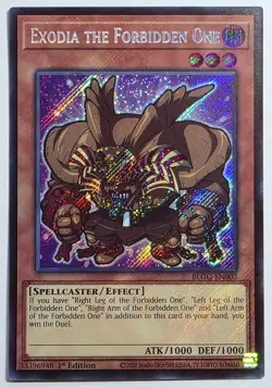 Yugioh Exodia the Forbidden One BLGG-EN002 Secret Rare 1st Edition - Image 1