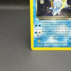 Pokemon Dark Blastoise Holo Rare TCG Card 3/82 Near Mint/LP Condition SWIRL -g - Image 4