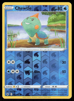 Chewtle 060/202 Reverse Holo 2020 Pokemon Sword & Shield LP - Image 1