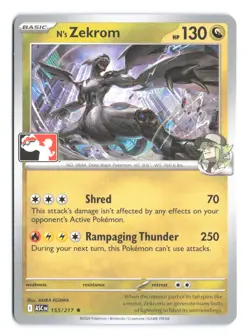 Pokemon N's Zekrom Ascended Heroes 155/217 Prize Pack Series 9 Non Holo - Image 1