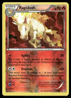 Pokemon Cards Rapidash 15/83 Reverse Holo Generations NM - Image 1