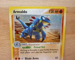 Pokemon TCG EX Sandstorm Armaldo Holo Rare Card 1/100 WOTC 2003 LP - Image 2
